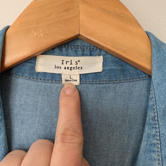 Light weight denim button up - Picture 3 of 9